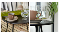 Petite Table auxiliaire de canapé, en métal, Design KD, pour salon, chambre à coucher, balcon