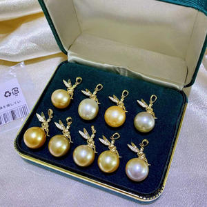 Colgante de Plata S925 con Estilo de Ángel, Cuentas Redondas de 8-11 mm, Accesorios de Perlas para DIY 3487 - Product Image 2