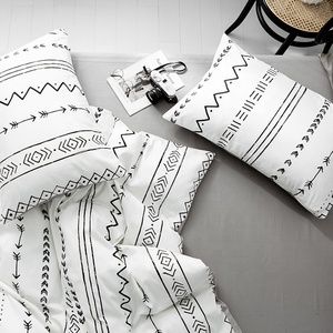 Hình học đào da nhung Gối in Quilt Cover tùy chỉnh in Duvet cover bộ đồ giường cotton bộ thoải mái bộ đồ giường cotton - Product Image 5