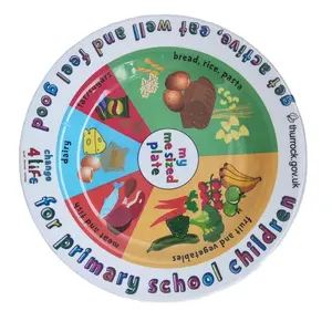 10 Inch Fitness Eating Habits Melamine Portion Nutrition Plate Melamine Serving Plate Suitable For Teens Or Adults