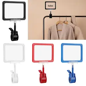 Label Holder Plastic Pop Sign Clip Shelf Price Tag Holder Clip for Hard Card Sleeves PVC Card Protector Hanger Rails or Tubes