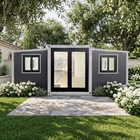 Maison mobile de luxe préfabriquée prête à l'emploi de 40 pieds ou 20 pieds, extensible, deux chambres, en acier léger, portable