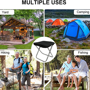 Camping <strong>Folding</strong> Stool Pocket <strong>Chair</strong> Supports up to 300 Lbs Compact <strong>Chair</strong> Collapsible <strong>Chair</strong> for Hiking, Fishing - Product Image 5