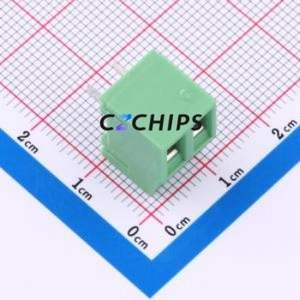 1717091 Screw Terminal Block Through hole Component (THT),P=5mm Connector ( Construction: 1x2P )( Pitch: 5mm )( Color: Green ) - Product Image 2