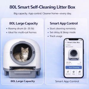 Bac à litière pour chat électrique intelligent, grande capacité 80L, commande à distance par application Wi-Fi, nettoyage automatique, contrôle des odeurs, sans poussière - Product Image 6