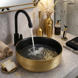 Modernes Rundes Aufsatzwaschbecken aus Keramik Luxuriöses Badezimmer-Waschbecken für Hotelprojekte - Product Image 3