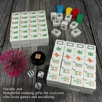 Ensemble de tuiles Mahjong en mélamine avec impression personnalisée Jeu de stratégie classique pour enfants, familles et adultes à partir de 8 ans