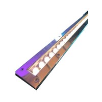 Lumière LED linéaire carrée encastrée au sol en acier inoxydable 12W IP67 pour allée en béton (dimmable)