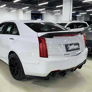 Aileron de coffre arrière pour Cadillac ATS 2013 2014 2015 2016 2017 2018 Berline Noir Brillant/Aspect Fibre de Carbone Lame de séparation pour voiture - Product Image 3