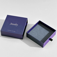 Boîtes cadeaux rigides pour bijoux avec logo personnalisé, laminage brillant, doublure en éponge, pour bagues, bracelets, colliers, boucles d'oreilles - Carton recyclable