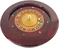 Jeu de roulette professionnel de qualité casino haute brillance 20 pouces roue de roulette en bois de luxe avec 2 pilules de boules