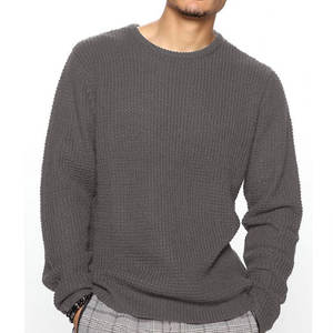 Pull-over d'hiver pour homme, col rond, 100% coton tricoté, anti-rides, respirant, nouvelle arrivée 2024 - Product Image 2