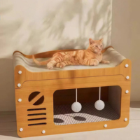Mobilier pour chat durable : Griffoir, Maison-lit en carton, Lit pour animaux de compagnie