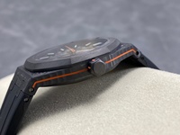 Montre mécanique de qualité supérieure 41 mm, mouvement PPF factory 4302, 155-00 NTPT Carbon, aiguilles orange, montre DiW 91g