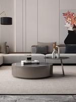 Moderne Simple Lumière Luxe Minimaliste Marbre Rock Panneau Table Basse Salon Salle À Manger Petit Appartement Famille Maison Meubles