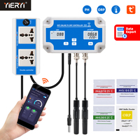 Tuya WiFi Online ORP dan PH Tester 0-14ph Multi-parameter Monitor Air Dengan Fungsi Pencatat Data untuk Peternakan Ikan, Hidroponik