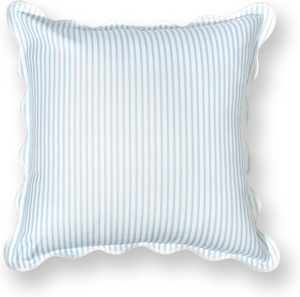 Fodera <span class=keywords><strong>per</strong></span> <span class=keywords><strong>cuscino</strong></span> lombare smerlata in cotone stampato a righe con bordo a contrasto, beige, <span class=keywords><strong>per</strong></span> interni ed <span class=keywords><strong>esterni</strong></span> (solo fodera) - Product Image 6