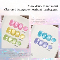 Vernis UV Gel Magnétique Effet Œil de Chat Myrtille Guava Miel d'été 15ml Base Aquatique Française pour Salon de Manucure LED
