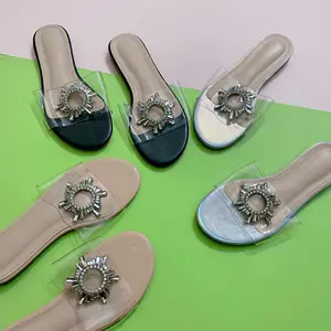 2021 Datar Musim Panas Baru Desainer Wanita Sandal Sandal Slide Alas Kaki Sandal Wanita