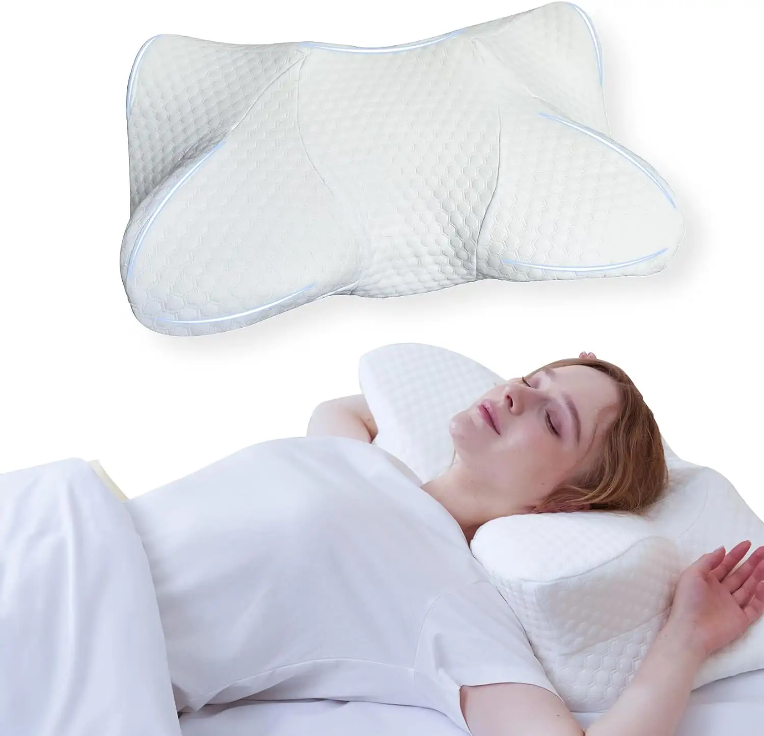 睡眠用の豪華な柔らかい枕、ふわふわダウン代替ポリエステル繊維充填枕、洗濯機で洗える