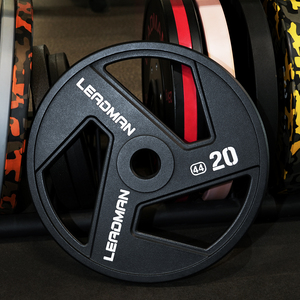 Disques de musculation professionnels en fonte massif à 3 trous, revêtement poudré, équipement d'entraînement, fournisseur pour achats en gros - Product Image 2