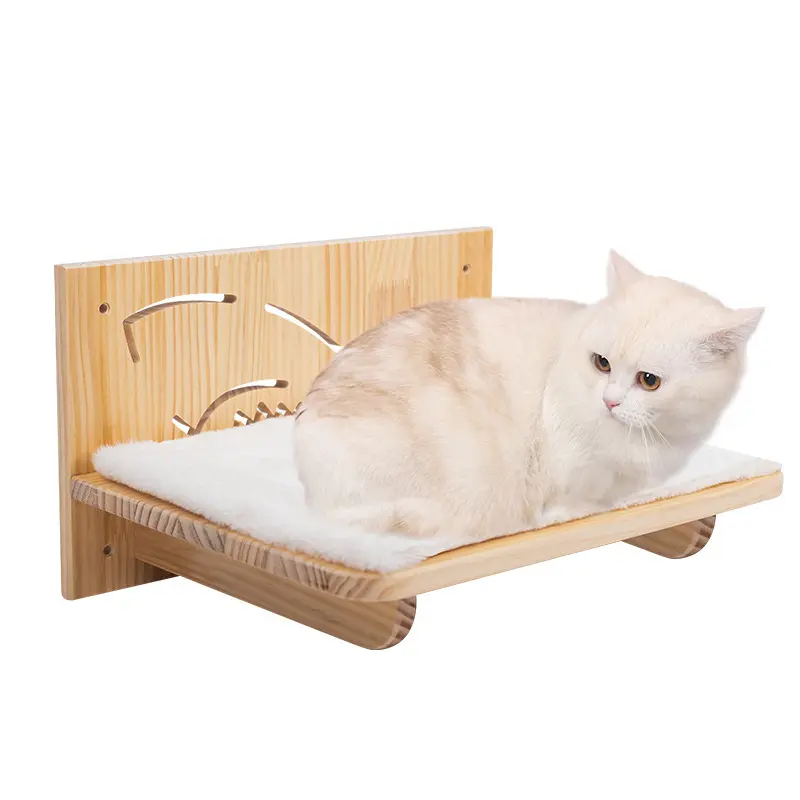 DIY Wood Cat Wall Furniture Wall mounted Cat Climbing Shelf Set Hanging Cat Bed Toys