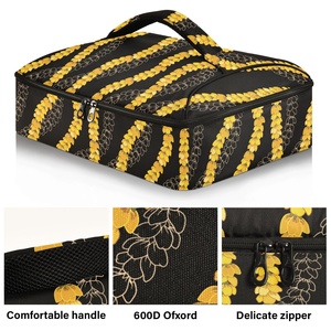 <b>Custom</b> Hawaiian Puakenikeni Lei Waterproof Zipper Closure Picnic Hiking Reusable Cooler <b>Insulated</b> Lunch <b>Box</b> Bags for Adult Men - Product Image 2