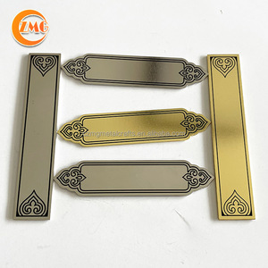 Bán Buôn Giá Rẻ Chất Lượng Cao Tùy Chỉnh Bạc/Vàng Tự Dính Khắc Brass Logo Tên Tấm - Product Image 2