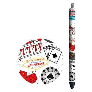Motifs de stylos imprimés UV DTF, enveloppes de stylos transferts pour décoration de stylos à bille