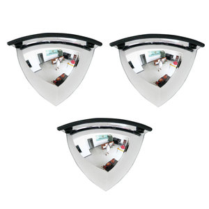 Miroir d'angle à 90 degrés de 30 cm pour améliorer la sécurité et la visibilité, champ de vision élargi, miroir dôme quart de cercle - Product Image 6