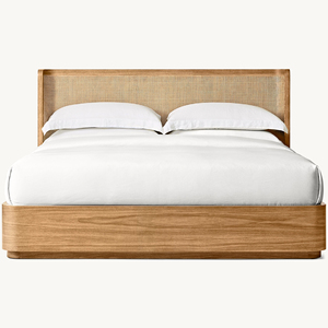 Meubles de chambre à coucher de style français, design moderne et luxueux, fabriqués à la main, lits en bois de chêne durables, taille king - Product Image 3