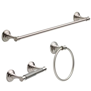 Elegant Garden Style <b>Bathroom</b> <b>Set</b> Plated Nickel Toilet Paper Tray Holder with <b>Towel</b> Bar For Sale - Product Image 1