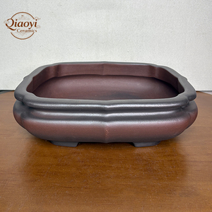 Pots à fleurs <span class=keywords><strong>en</strong></span> argile violette de Yixing, <span class=keywords><strong>pot</strong></span> à bonsaï, rectangle irrégulier, écologique, capacité 1L, décoration intérieure et extérieure pour la maison et le jardin - Product Image 4