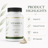 Vitamine E Naturelle en Gros pour Adultes, Ultra Tocotriénols 330mg, Mélange Antioxydant, 60 Capsules, Soutient l'Immunité et la Santé de la Peau, Marque Privée