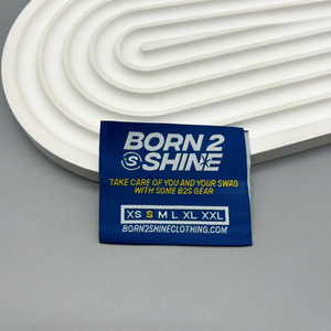 Etiquetas de Ropa Bordadas de Lujo con un Logotipo Personalizado en Dorado Brillante, Ecológicas y de Alta Calidad para Camisas y Jeans - Product Image 6