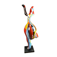 Escultura de bailarina de ballet hecha a mano personalizada linda mujer gorda estatua de resina arte estatuilla de fibra de vidrio