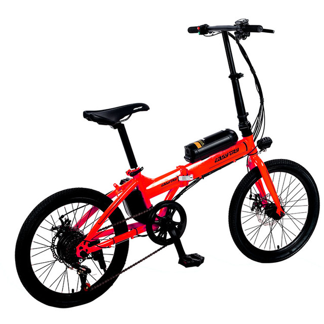 Electric Mountain Bike Steel Folded Frame 36V 250W Power Rear Hub Motor Integrated Lithium Battery Sensor Electronic Features