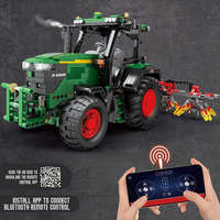 Reobrix 22015 Tractor Agrícola de Control Remoto, Modelo Modular de 1828 Piezas, Bloques de Construcción, Juguete, Regalo de Cumpleaños