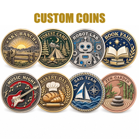 Pièces de monnaie de défi personnalisées avec logo, en métal 3D (or antique, argent, laiton), souvenirs commémoratifs
