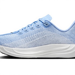 Chaussures de course en tricot bleu clair, respirantes, à lacets, légères, antidérapantes, pour le sport - Product Image 3