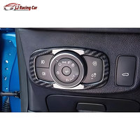 Accessoires intérieurs de voiture, en plastique de haute qualité, aspect carbone, bouton de réglage des phares, garniture de protection, compatible avec Ford Focus 2022