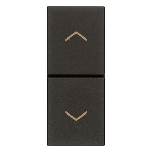 สวิตช์โยกแบบเชื่อมต่อกันสองตัว 10A สีดำ ดีไซน์ลูกศรขึ้นลง - Product Image 1