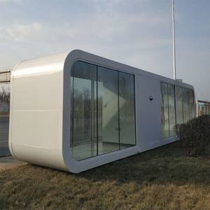 Solution de bar modulaire de conception offshore moderne, café mobile préfabriqué de luxe en forme de capsule Apple - Product Image 4