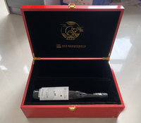 Boîtes en bois en verre à vin MDF de luxe personnalisées, boîte à vin de laque de piano pour emballage cadeau de parfum