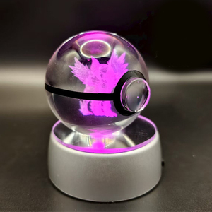 Sfera di Cristallo K9 <span class=keywords><strong>Poke</strong></span> Mon Ball 50mm, Nuovo Design, Decorazione Artistica per la Casa con Base LED, Vendita all'Ingrosso - Product Image 3