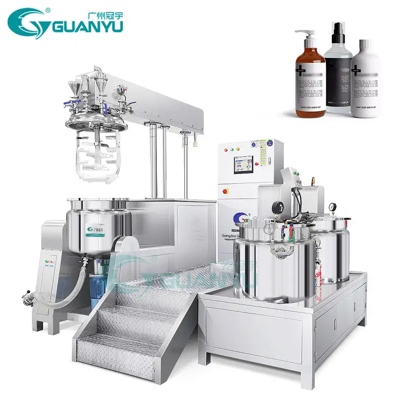 200L Mỹ phẩm kem làm cho máy thiết bị kem chân không homogenizer nhũ hóa máy tóc dầu gội chân không trộn homogenizer