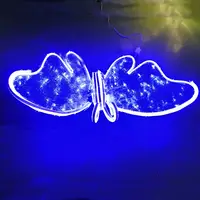 Luz de led 3d personalizada de borboleta, alta qualidade, decoração ao ar livre, luz de movimento