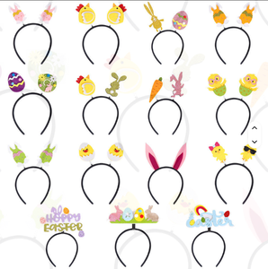 Nouvel Arrivage 2026 Personnalisable Bandeau de Pâques pour Enfants Garçons, Double Motif Dessin Animé Œuf Lapin Poulet - Product Image 1