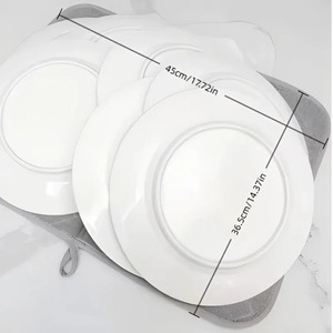 Tapis et support de séchage 2-en-1 super absorbants pour vaisselle, assiettes, casseroles, bols, ustensiles de cuisine et légumes - Product Image 5