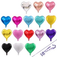 Ballon en aluminium de 18 pouces en forme de cœur, couleur unie, modèle XL-025, pour les propositions de mariage, les célébrations du Qixi Festival et les décorations de mariage